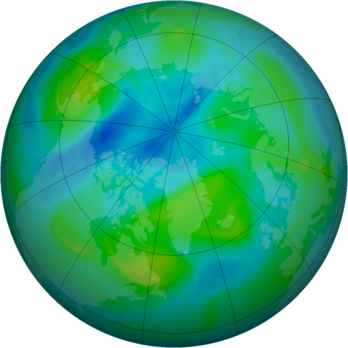 Arctic ozone map for 13 September 2007